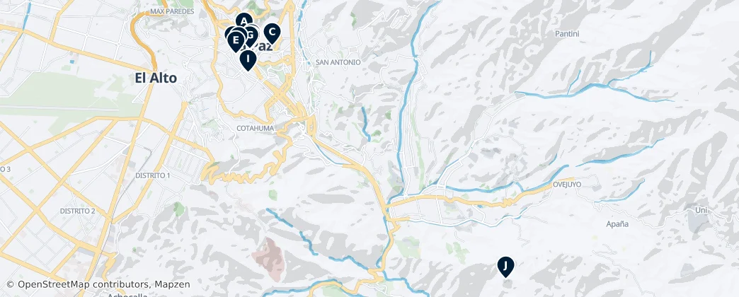 La Paz Essentials — mapa