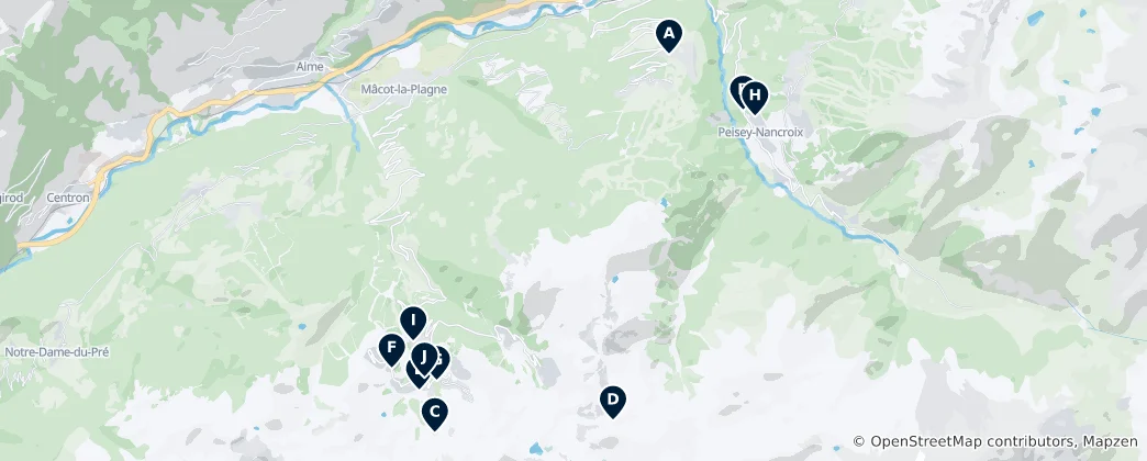 Map of Ski Lifts & Cable Cars