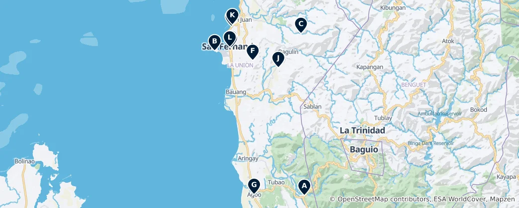 Mappa di La Union Essentials