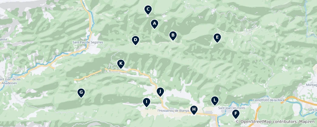 Carte de La Vall de Bianya Essentials