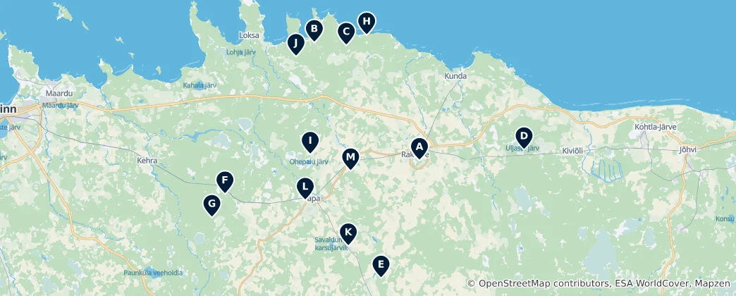 Map of Outdoor Adventure & Camping