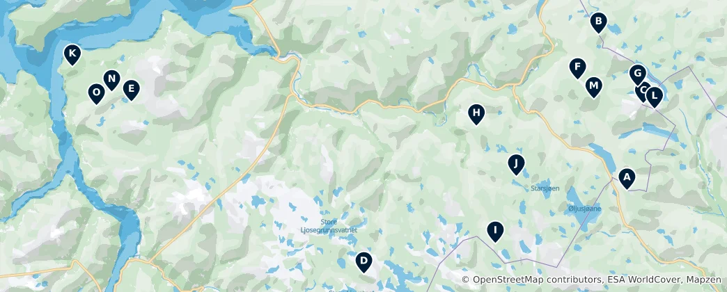 Mappa di Scenic Mountain Peaks