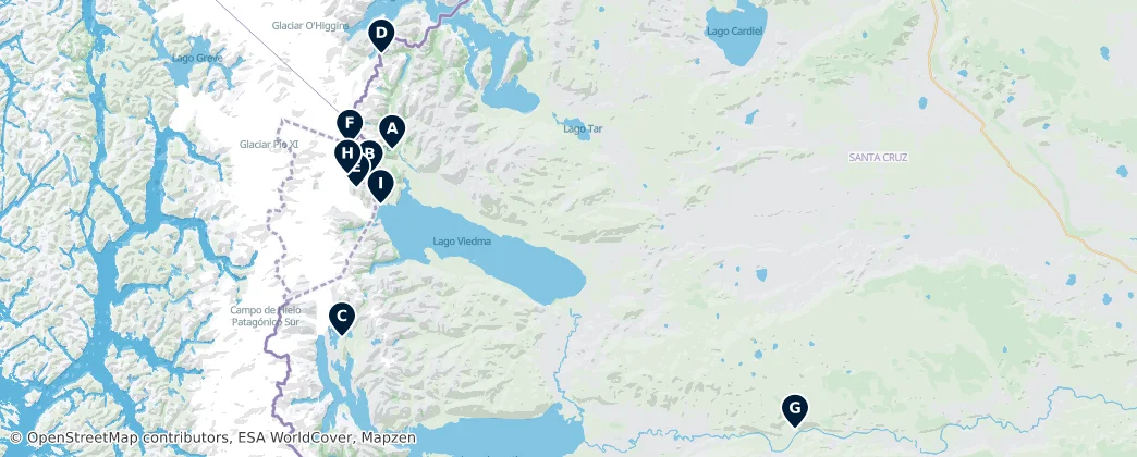 Map of Patagonia Wilderness Camps