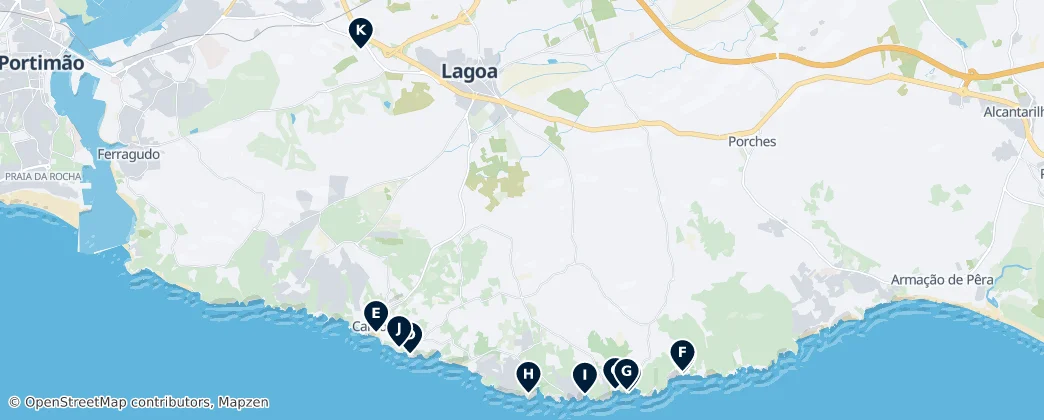 Mappa di União Das Freguesias De Lagoa E Carvoeiro Essentials