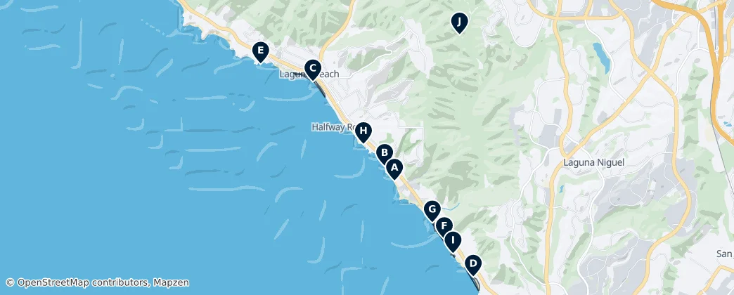 Coastal Coves & Beaches — Map