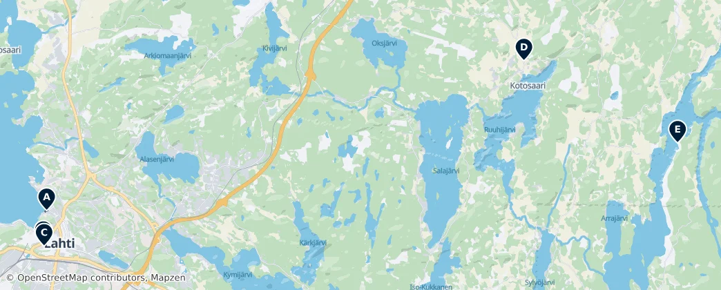 Hidden Gems of Lahti — Harita