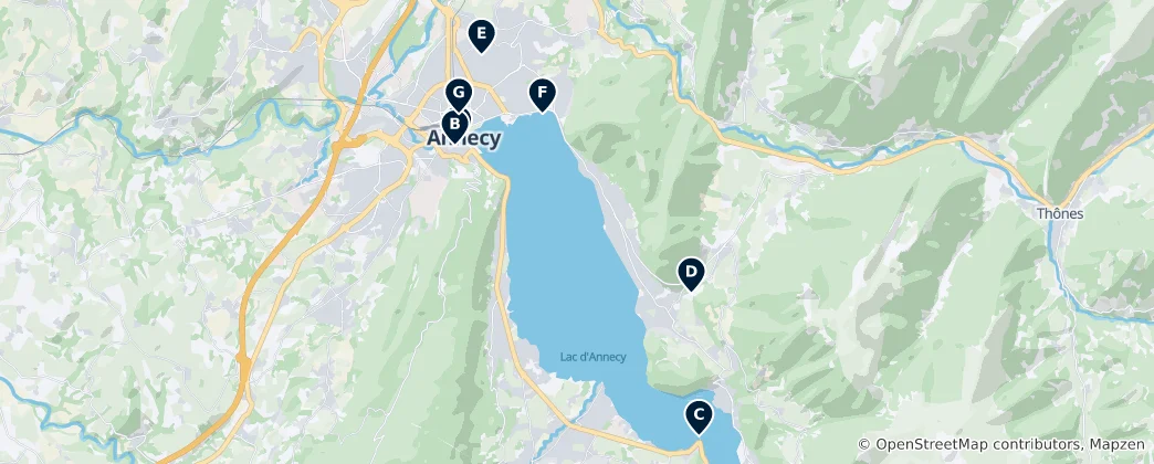 Karte von Annecy Heritage Trail