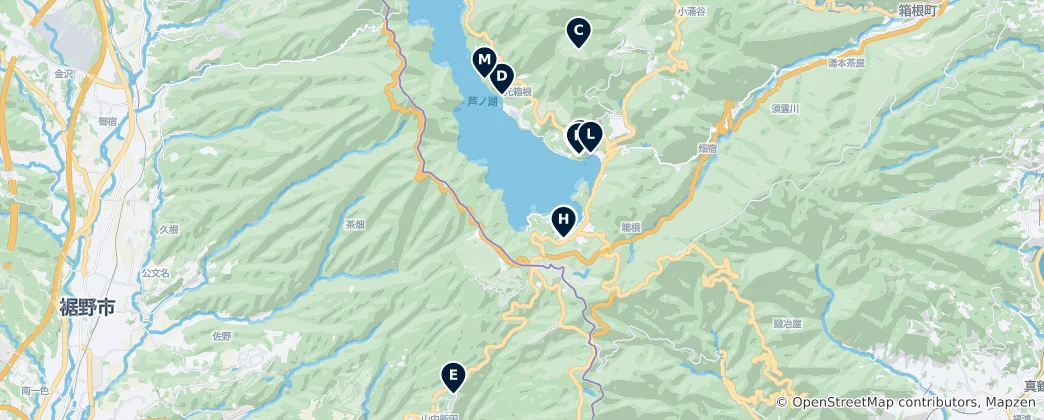 Mapa Sacred Shinto Shrines