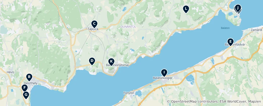 Lake Balaton's Absolute Essentials 地图