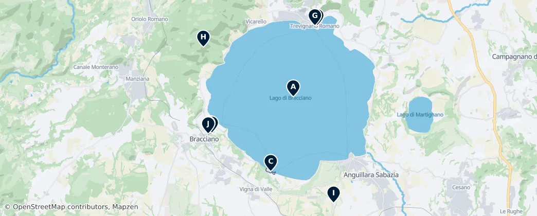 Lake Bracciano Essentials — Kaart