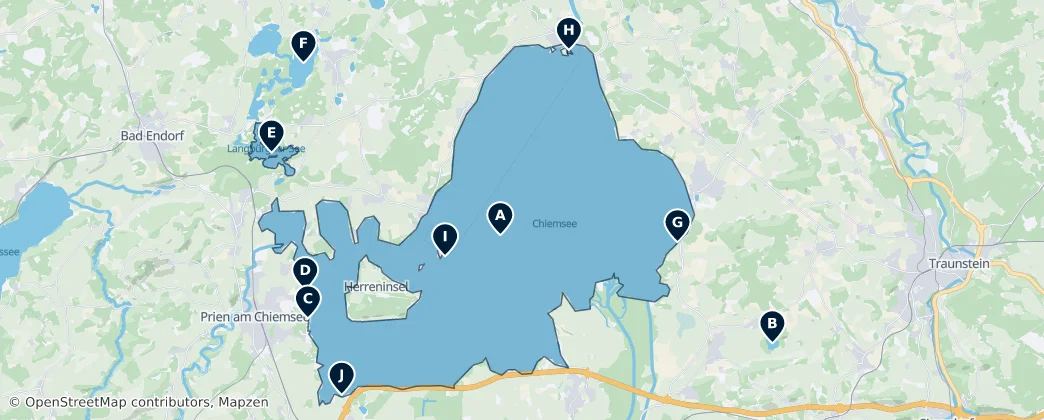 Chiemsee Maritime Highlights — Mapa