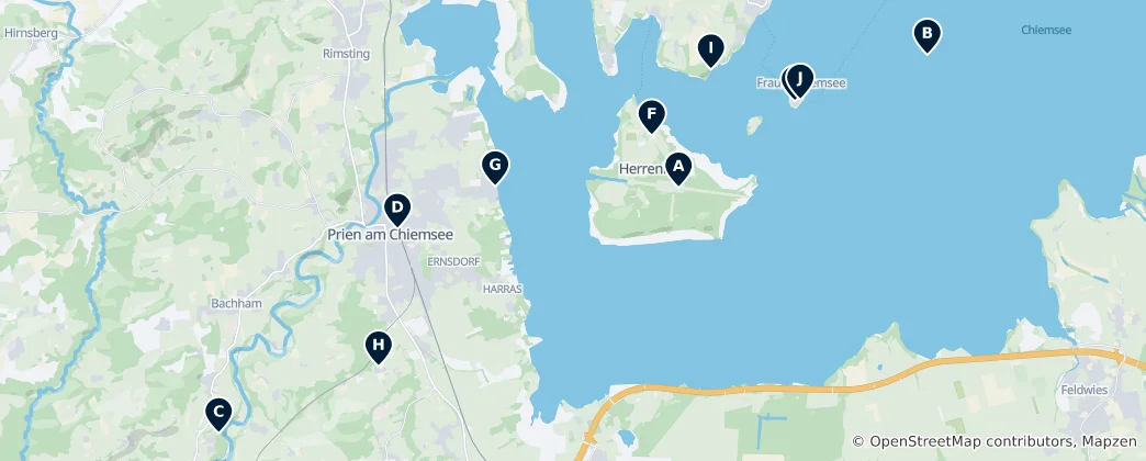 Map of Lake Chiemsee Essentials