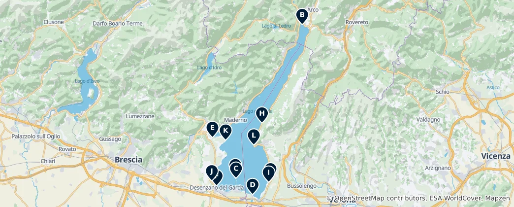 Map of Beaches and Caravan Sites