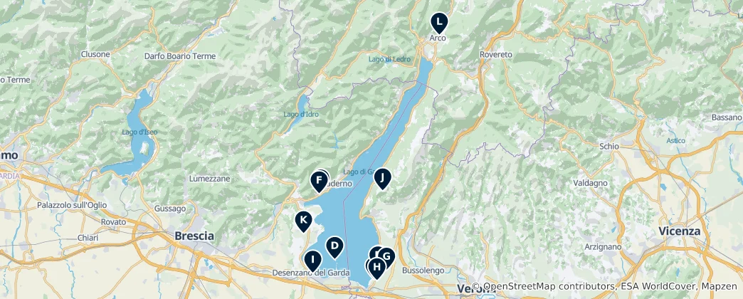 Carte de Aventures sur le Lac de Garde