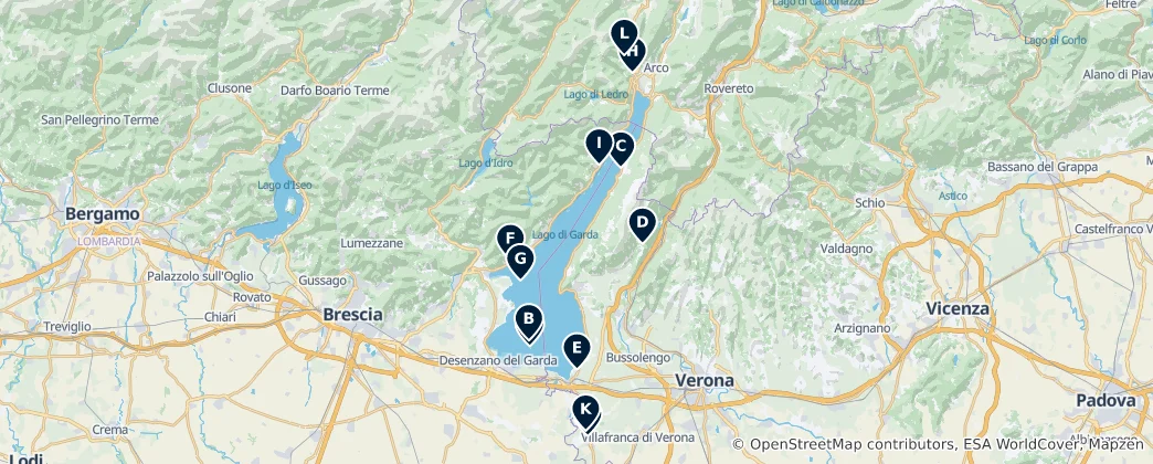 Mapa Lake Garda Essentials