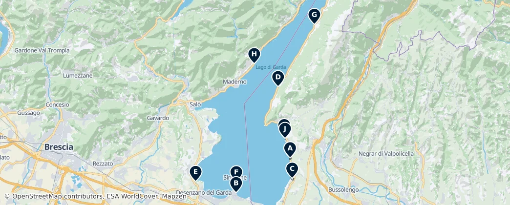 Top Camps & Caravan Parks — Map