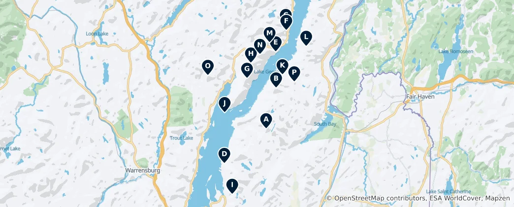 Map of Adirondack Mountain Views
