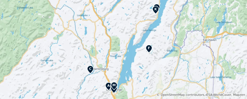 Mapa De Lake George Wild Forest Essentials