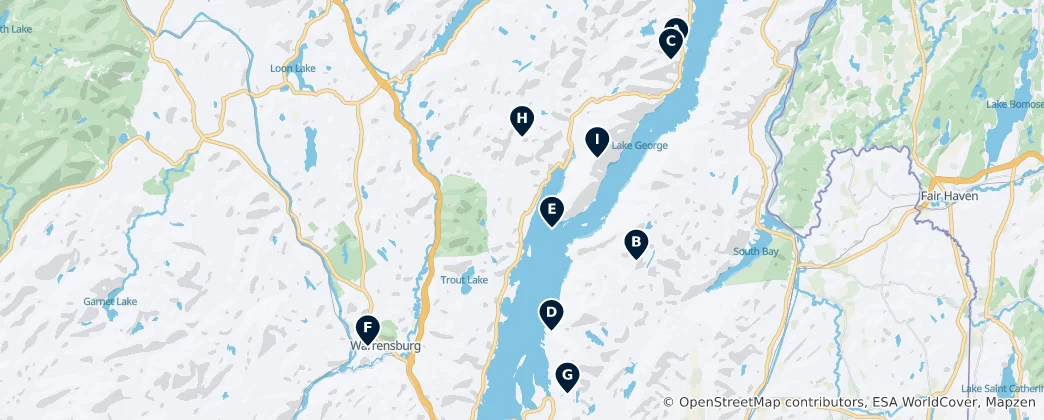 Carte de Scenic Lakeside Vistas