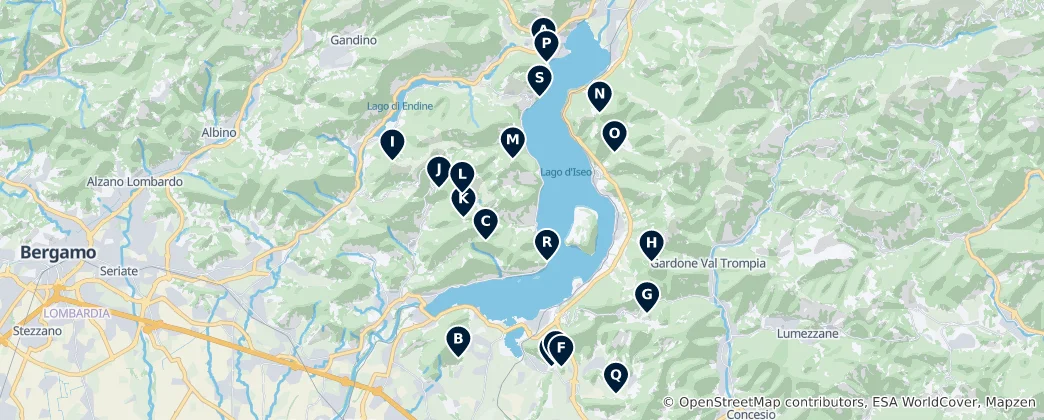Mapa Peaks, Cliffs, and Parks