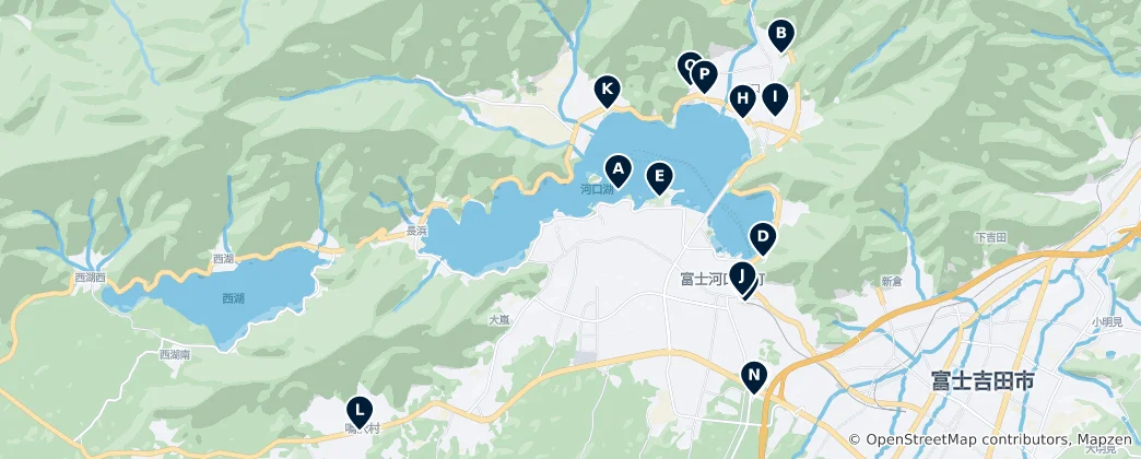Mappa di Lake Kawaguchi Unmissables