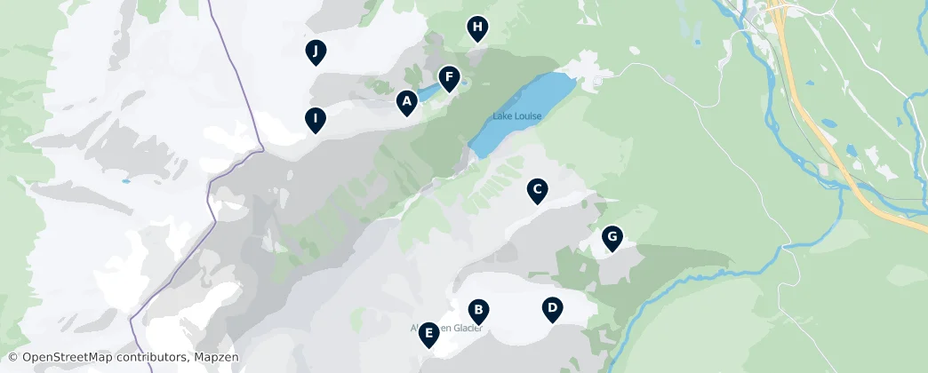 Map of Majestic Mountain Peaks