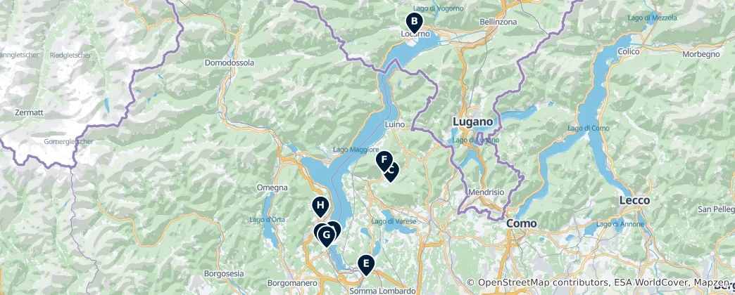 Mapa Historic Sites & Castles