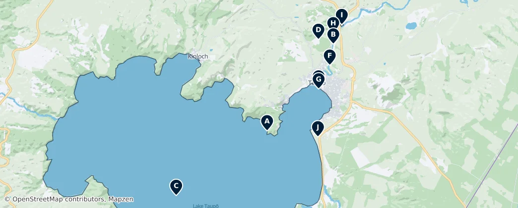 Lake Taupō Essentials — Carte