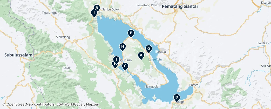 Mapa de Lake Toba Essentials