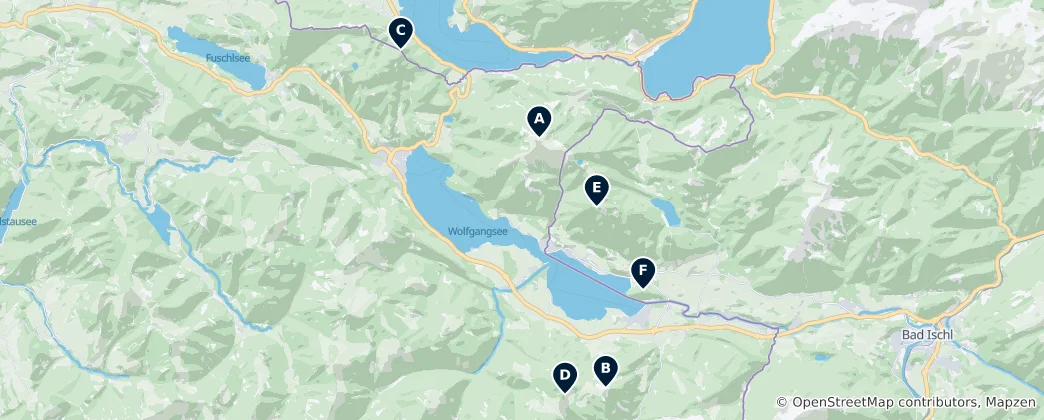 Karte von Mountain Peaks & Viewpoints