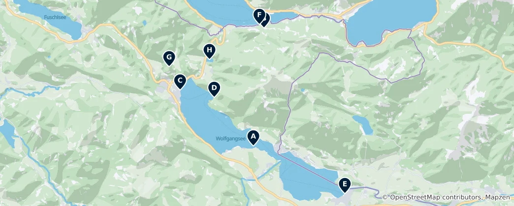 Mapa Outdoor Adventures & Lakes