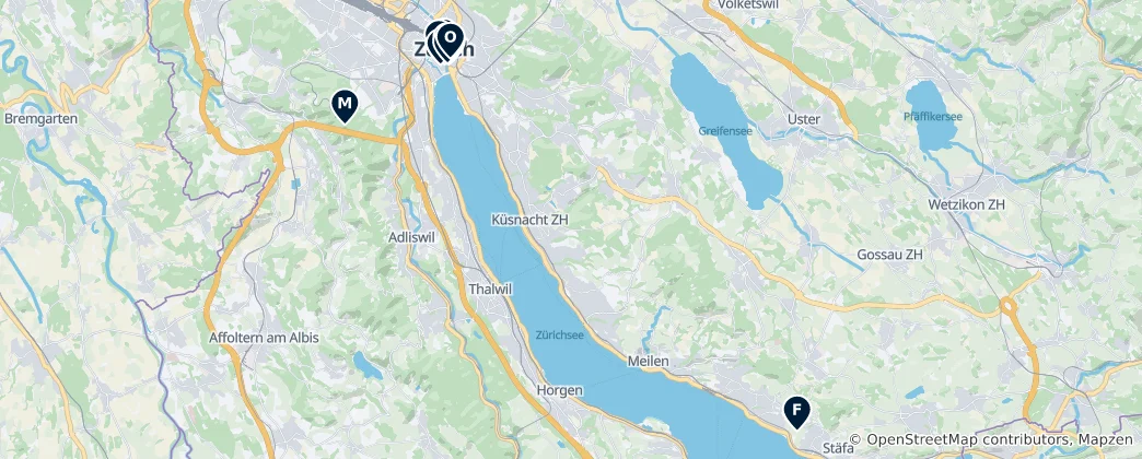 Map of Lake Zurich's Absolute Essentials
