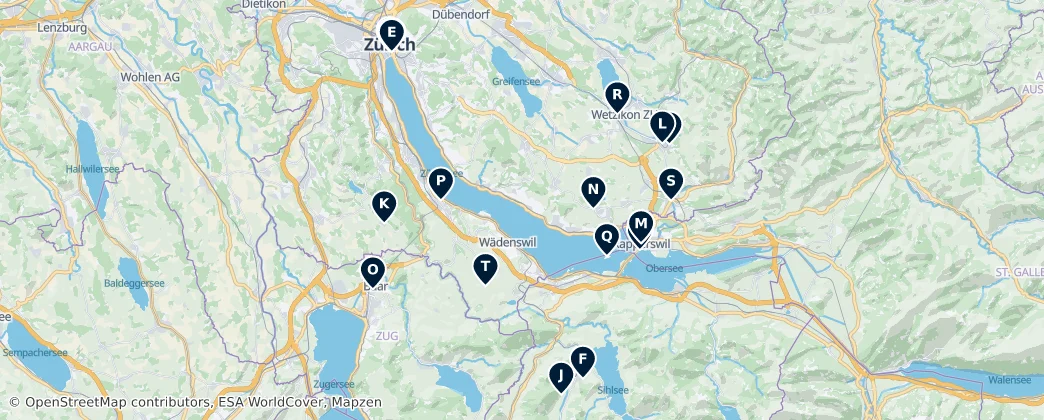 Map of Switzerland's Sacred Heritage