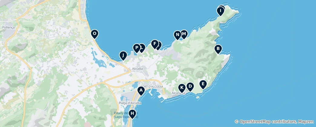 Map of Alcudia's Coastal Gems