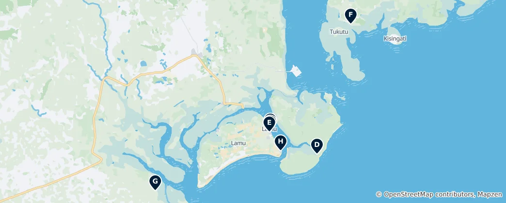 Mapa Lamu County Essentials