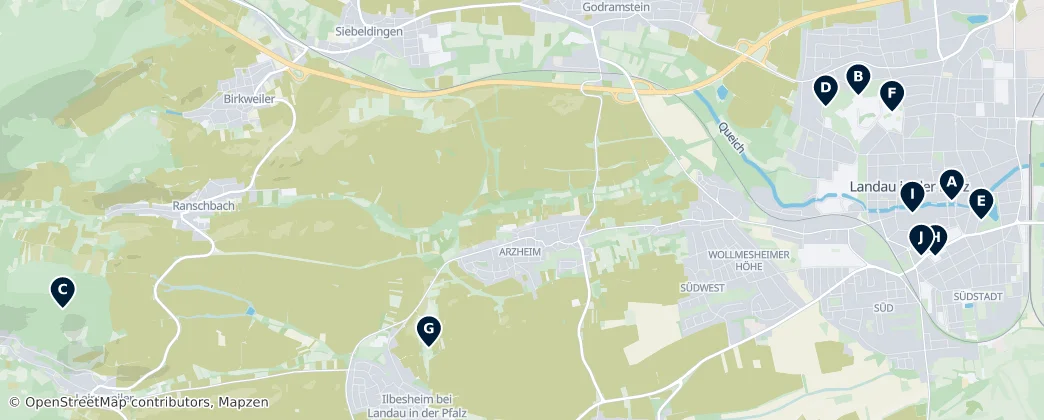 Map of Landau in der Pfalz Essentials