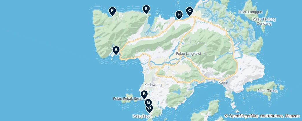 Mappa di Best Beaches