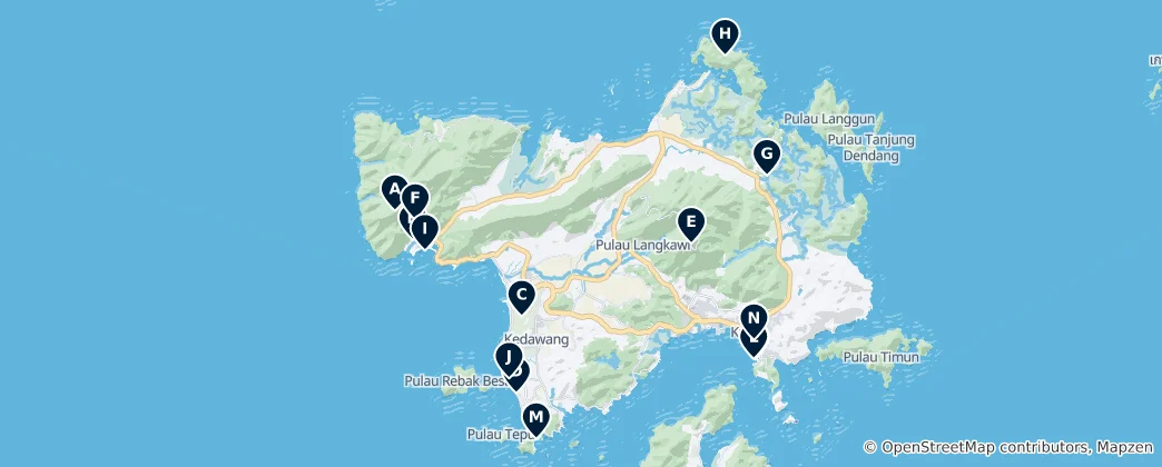 Mappa di Langkawi's Absolute Essentials