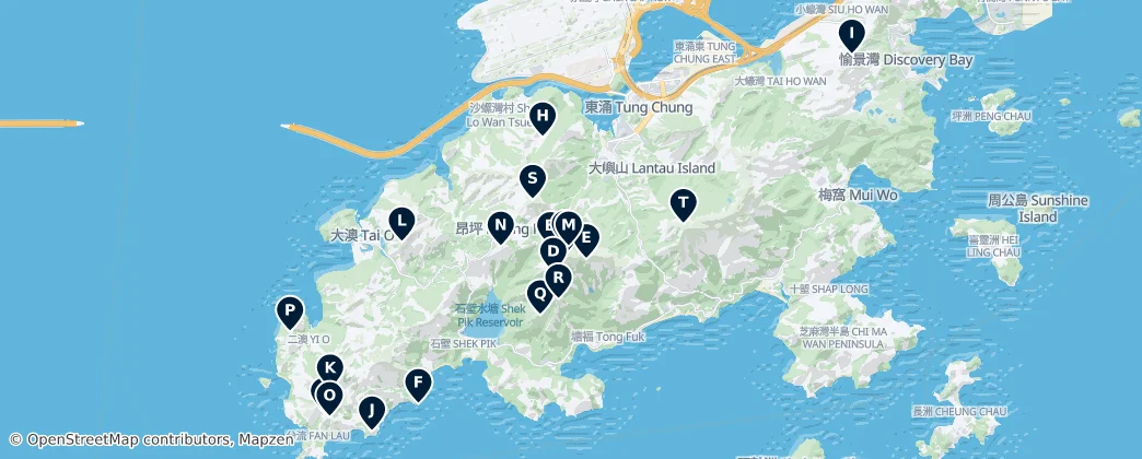 Map of Lantau Peaks and Vistas