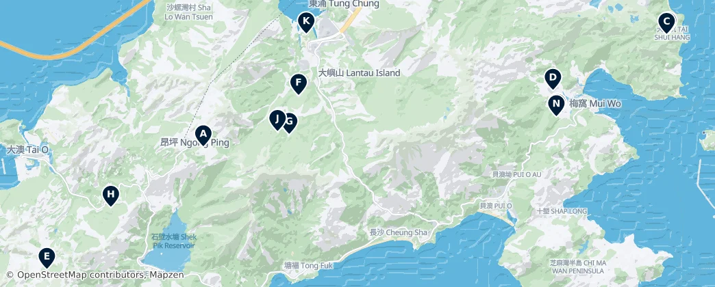 Map of Lantau's Sacred Sites