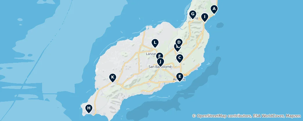Mapa Lanzarote Museums & Galleries