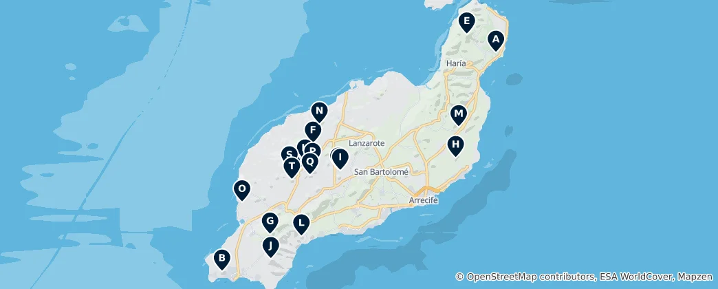 Mapa Volcanic Wonders of Lanzarote