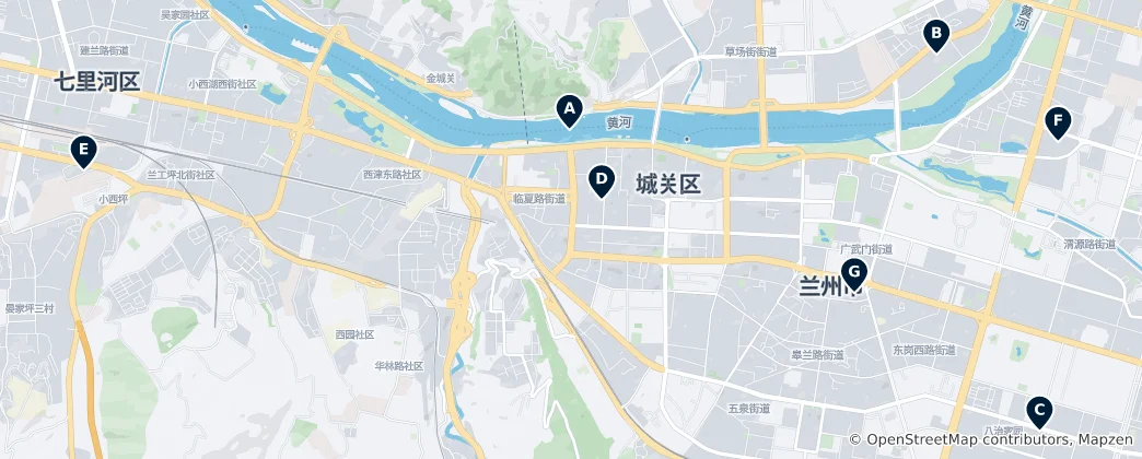 Mapa Lanzhou Essentials
