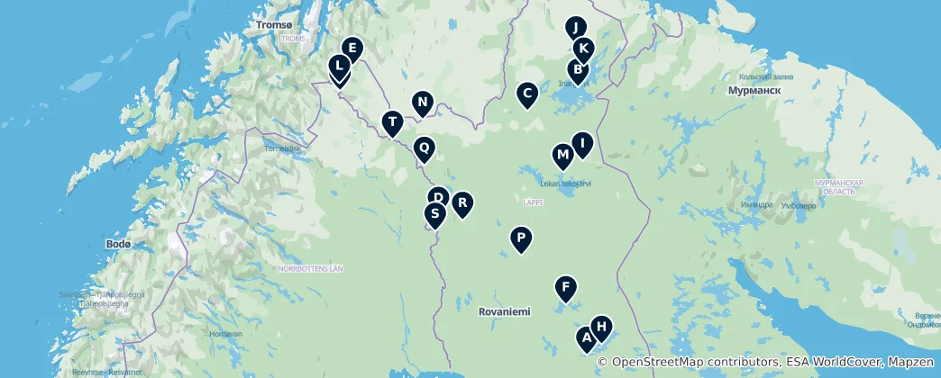 Map of Finland's Lakes and Ponds