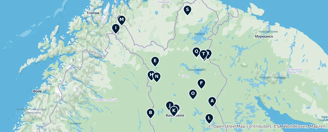 Mappa di Finnish Peaks and Vistas