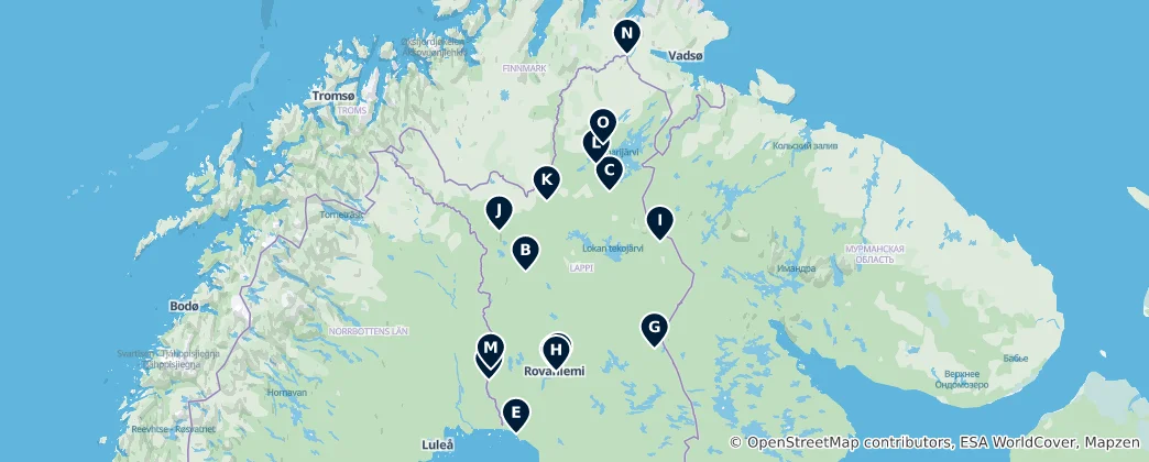 Карта Lapland's Absolute Essentials