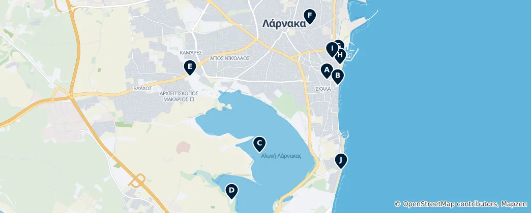 Map of Larnaka Essentials