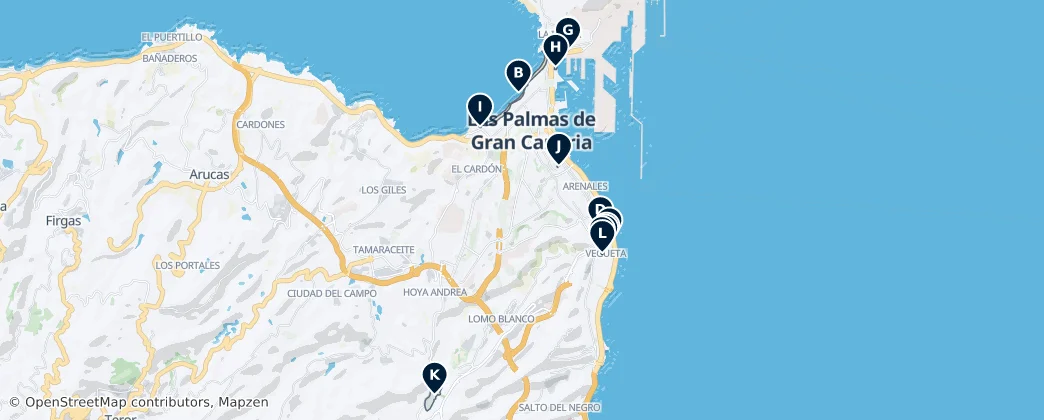 Las Palmas de Gran Canaria Essentials — Mapa