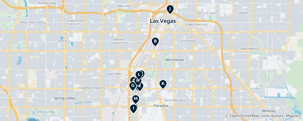 Map of Las Vegas Highlights