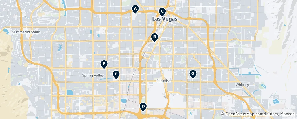 Map of Parks in Las Vegas